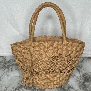 Lulla Collection Raffia Straw Woven‎ Tote Handbag